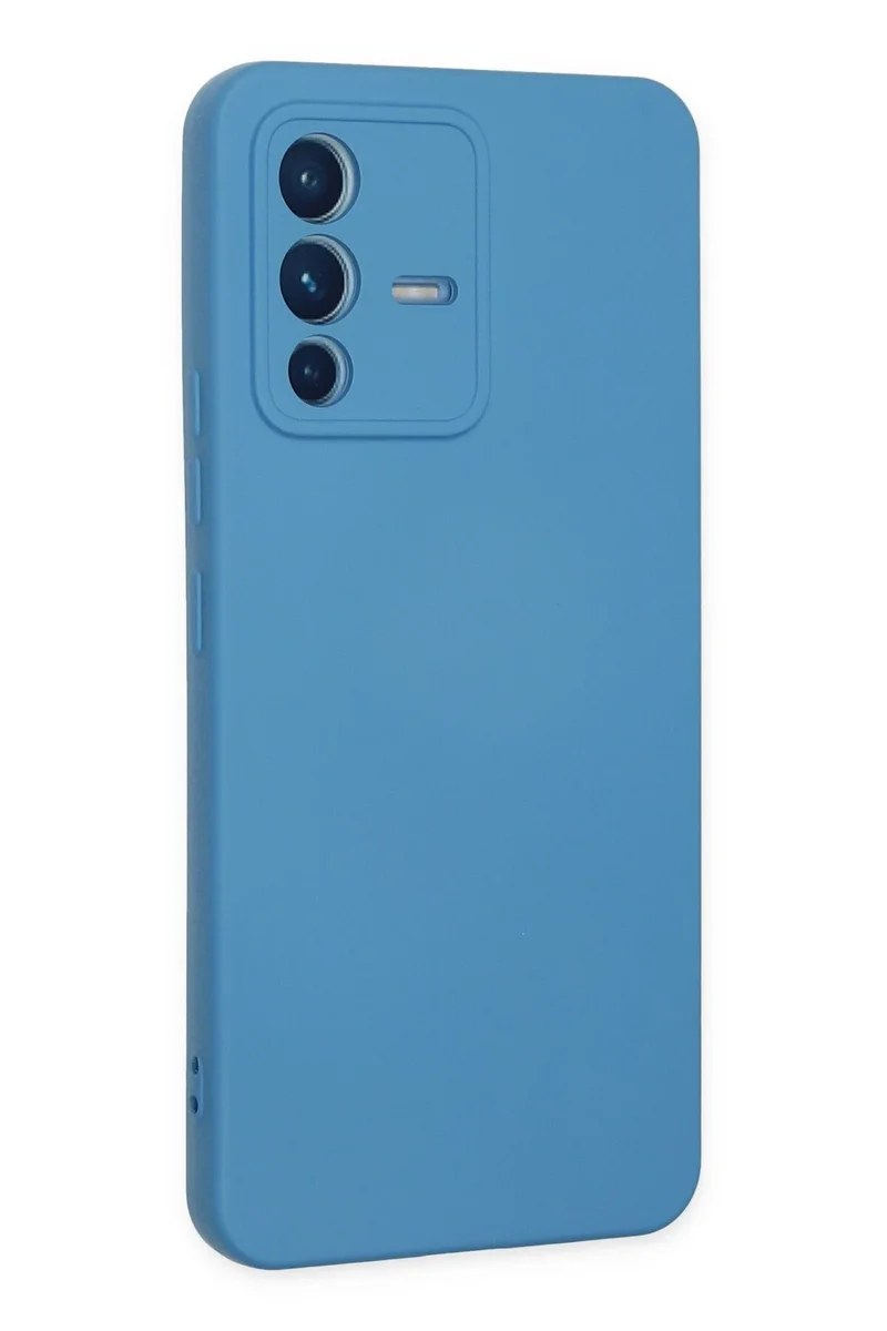 Newface Vivo V23 5G Kılıf Nano içi Kadife Silikon - Mavi