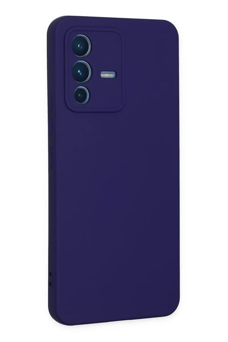 Newface Vivo V23 5G Kılıf Nano içi Kadife Silikon - Mor
