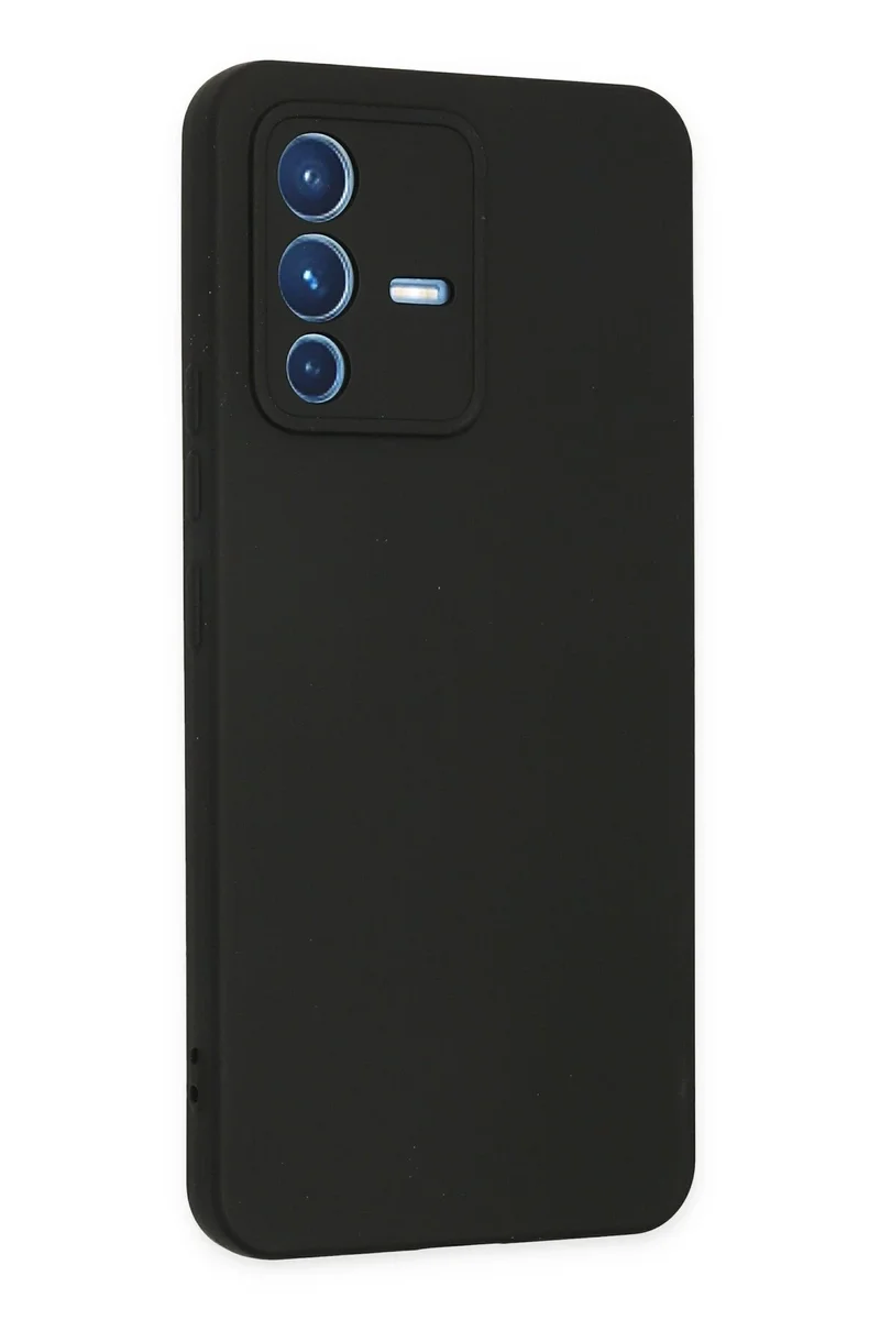 Newface Vivo V23 5G Kılıf Nano içi Kadife Silikon - Siyah