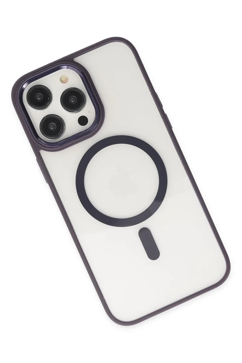 Newface iPhone 13 Pro Kılıf Room Magneticsafe Silikon - Derin Mor