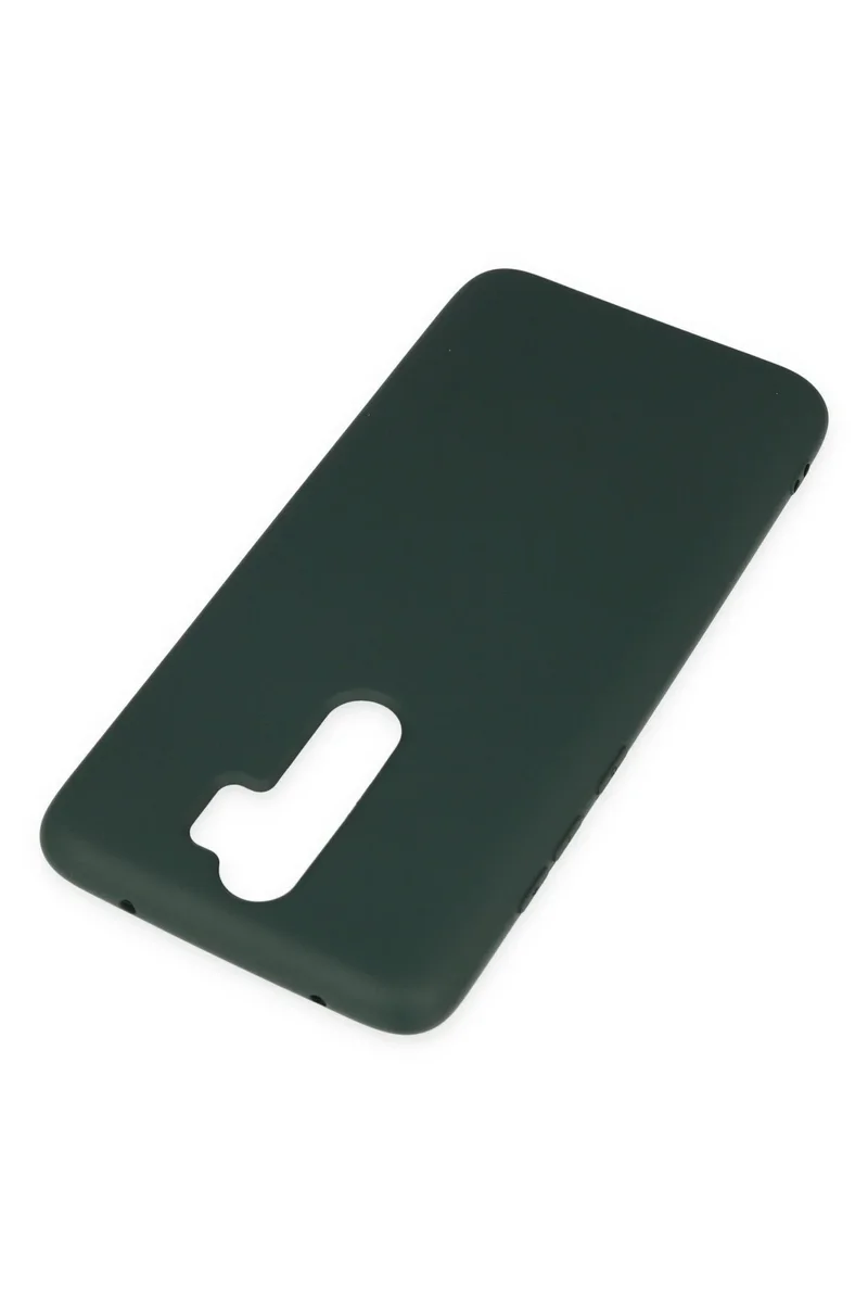 Newface Xiaomi Redmi Note 8 Pro Kılıf Nano içi Kadife Silikon - Koyu Yeşil