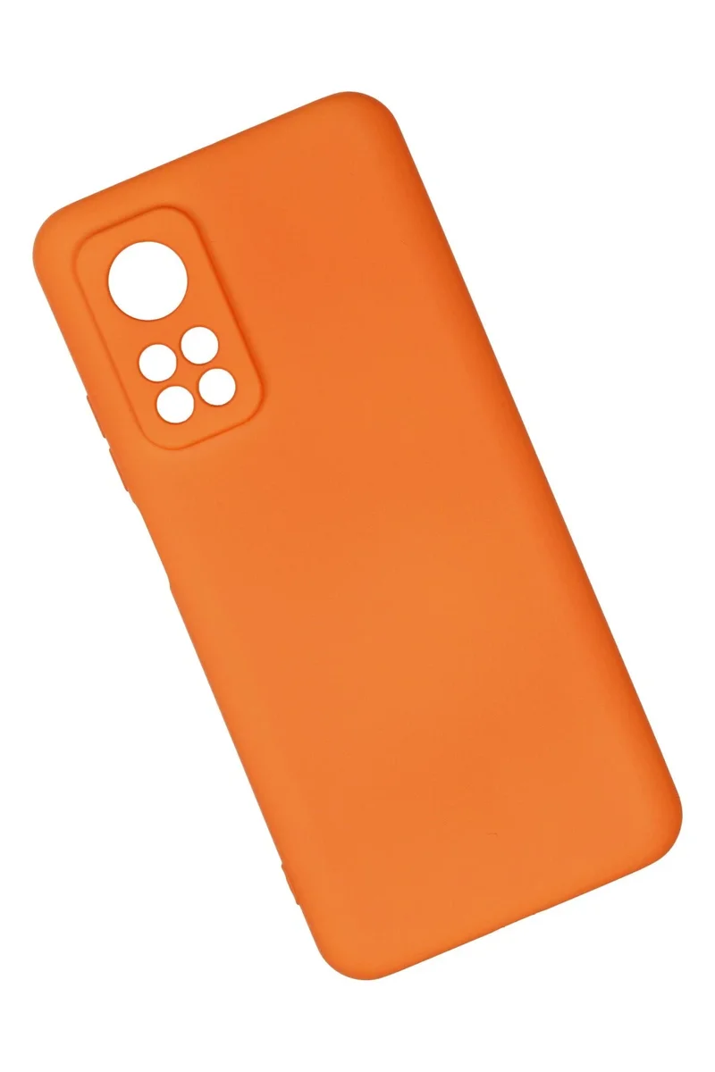 Newface Xiaomi Mi 10T Kılıf Nano içi Kadife Silikon - Turuncu