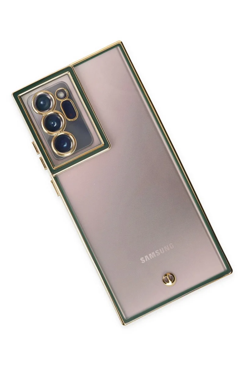 Newface Samsung Galaxy Note 20 Ultra Kılıf Liva Lens Silikon - Yeşil