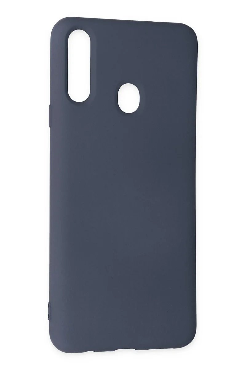 Newface Samsung Galaxy A20S Kılıf Nano içi Kadife Silikon - Gri