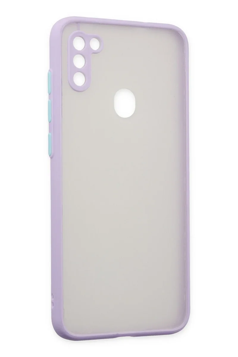 Newface Samsung Galaxy A11 Kılıf Montreal Silikon Kapak - Mor