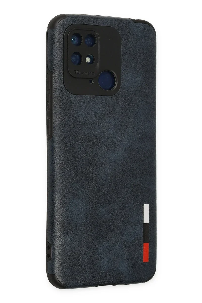 Newface Xiaomi Redmi 10C Kılıf Loop Deri Silikon - Lacivert