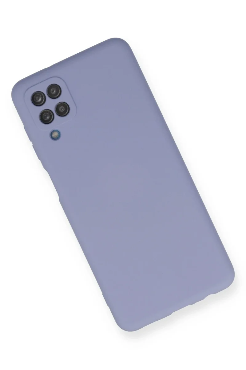 Newface Samsung Galaxy A12 Kılıf Nano içi Kadife Silikon - Lila