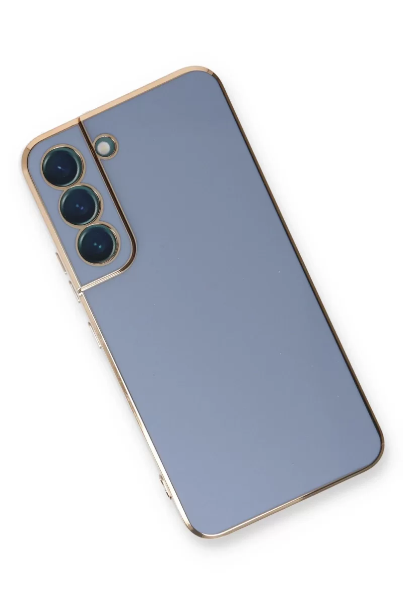 Newface Samsung Galaxy S22 Plus Kılıf Volet Silikon - Mavi