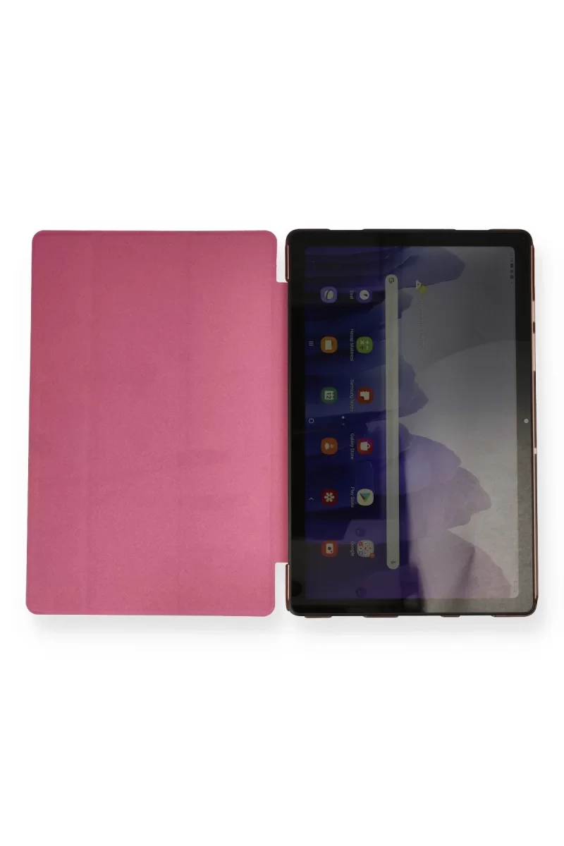 Newface Samsung Galaxy T970 Tab S7 Plus 12.4 Kılıf Tablet Smart Kılıf - Pembe