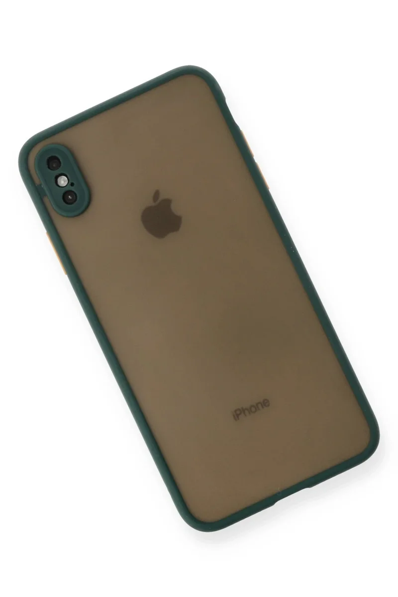 Newface iPhone X Kılıf Montreal Silikon Kapak - Yeşil