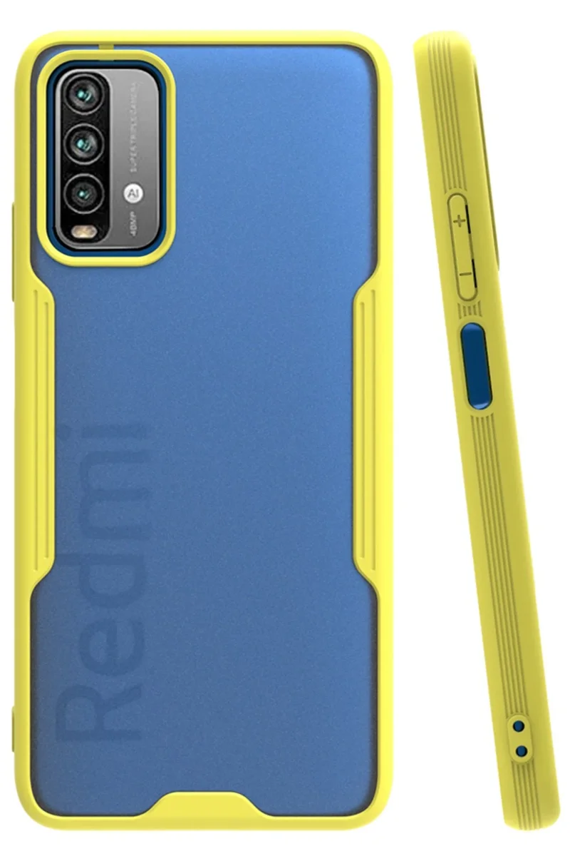 Newface Xiaomi Redmi 9T Kılıf Platin Silikon - Sarı