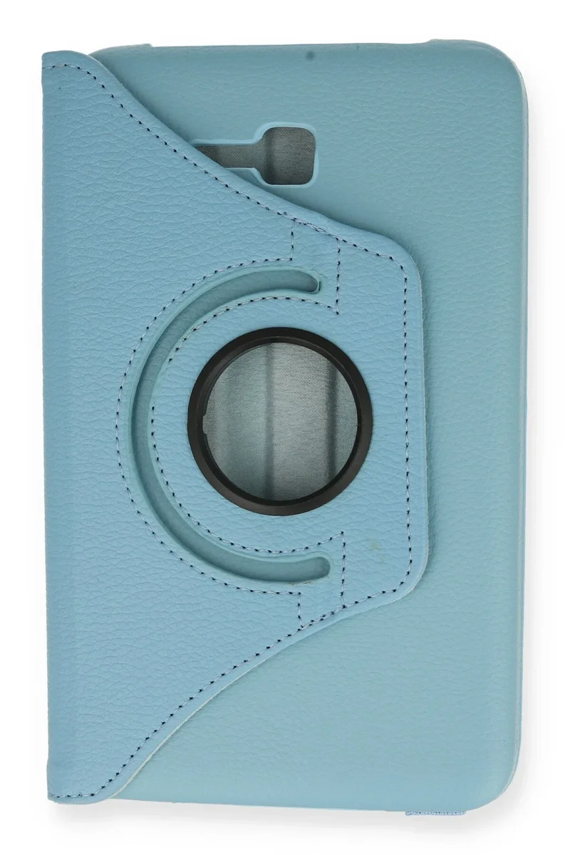 Newface Samsung Galaxy T110 / T113 Tab 3 Lite 7 Kılıf 360 Tablet Deri Kılıf - Turkuaz