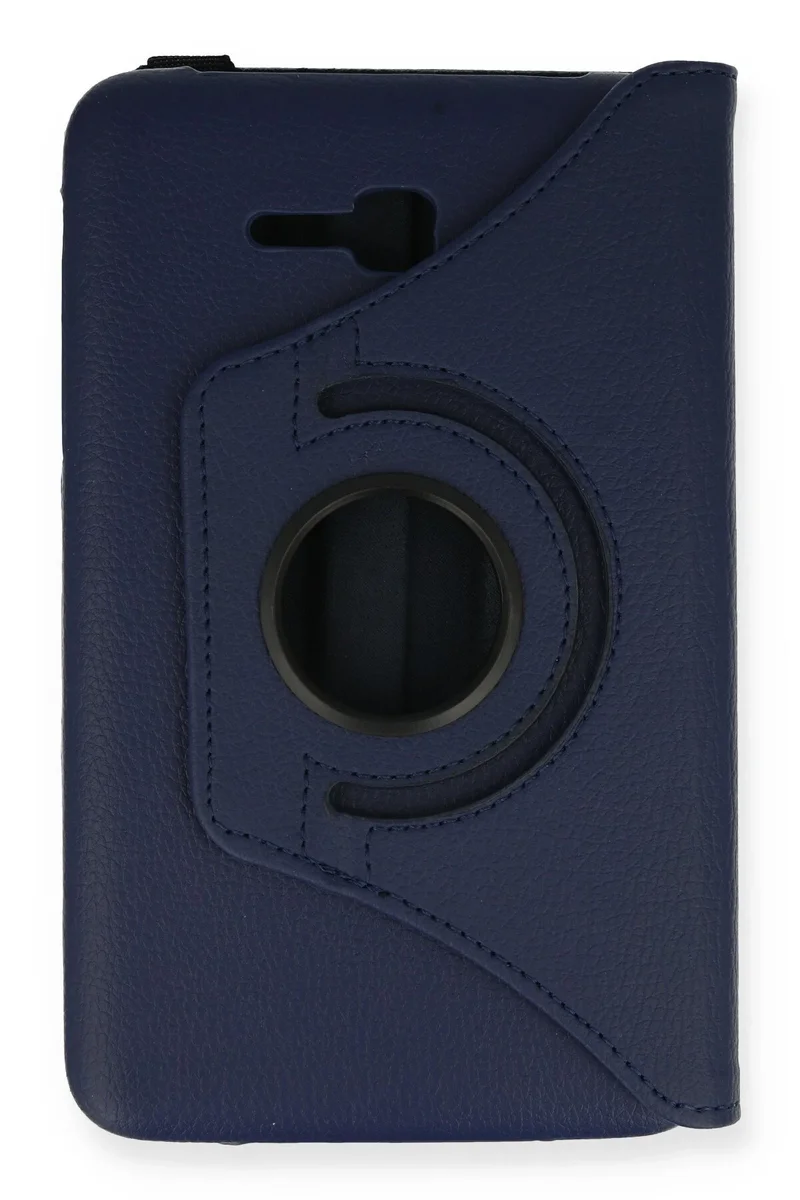 Newface Samsung Galaxy T110 / T113 Tab 3 Lite 7 Kılıf 360 Tablet Deri Kılıf - Lacivert