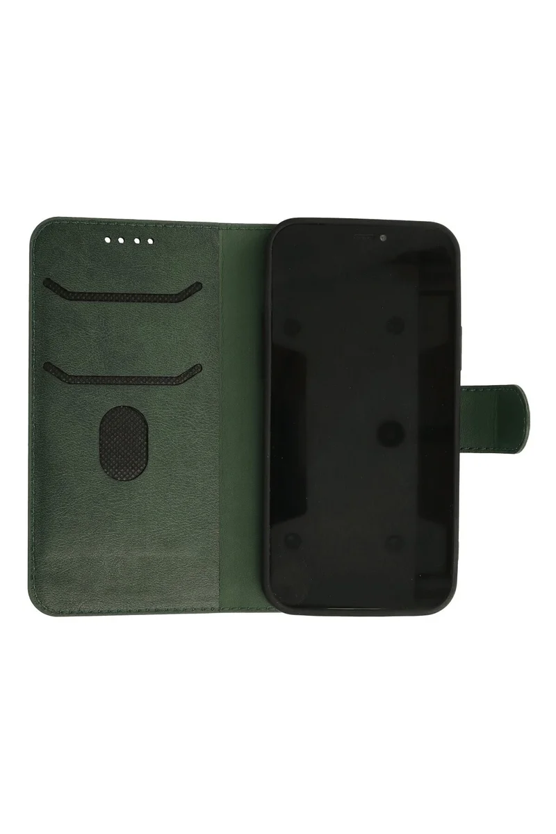 Newface iPhone 12 Kılıf Trend S Plus Kapaklı Kılıf - Yeşil