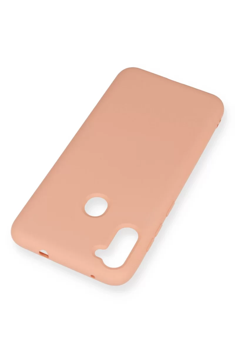 Newface Samsung Galaxy A11 Kılıf Nano içi Kadife Silikon - Pudra