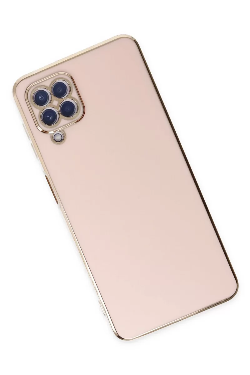 Newface Samsung Galaxy A12 Kılıf Volet Silikon - Pembe