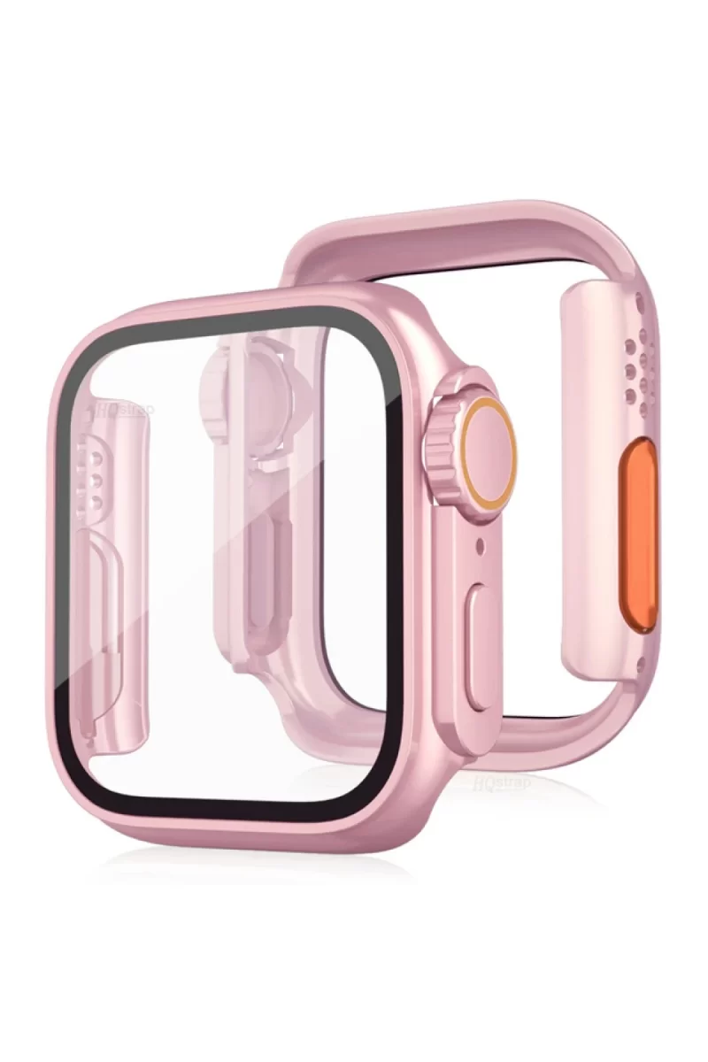 Newface Apple Watch 40mm Watch 49mm Kasa Dönüştürücü ve Ekran Koruyucu - Rose Gold