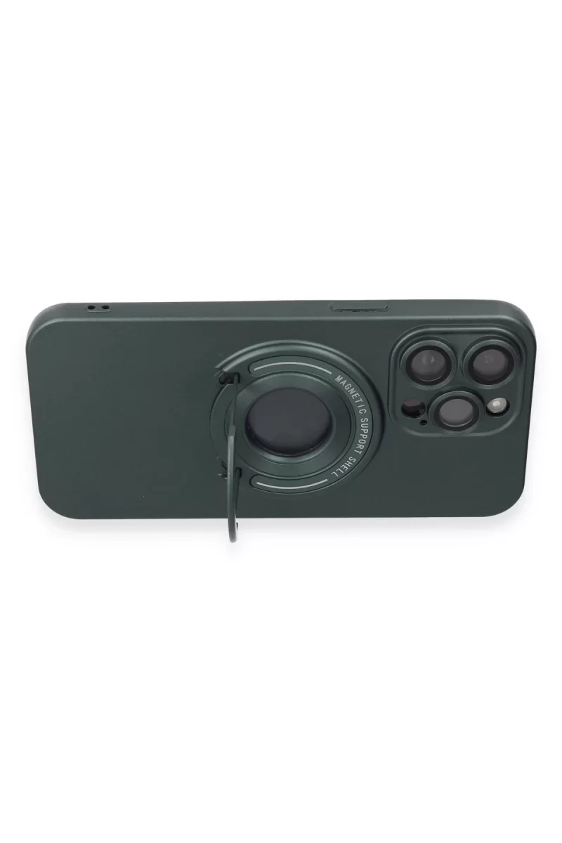 Newface iPhone 13 Pro Max Kılıf Lukka Magneticsafe Kapak - Koyu Yeşil