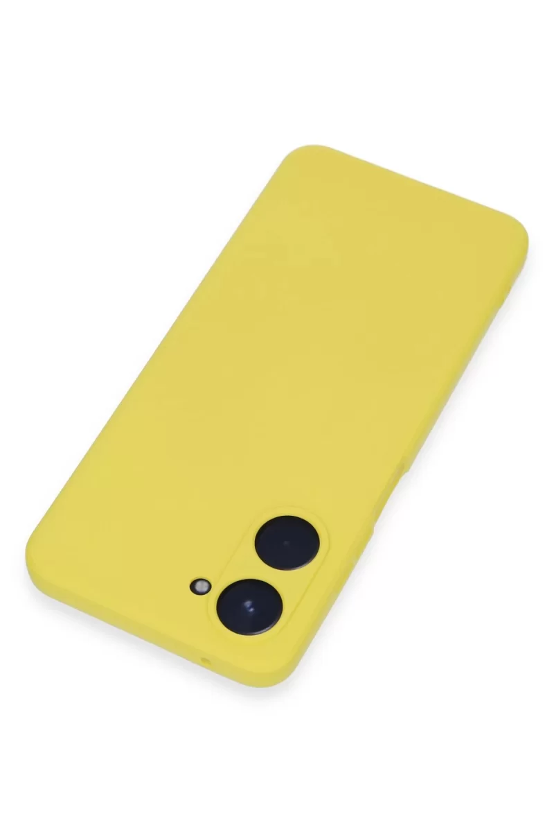 Newface Realme 10 4G Kılıf Nano içi Kadife Silikon - Sarı