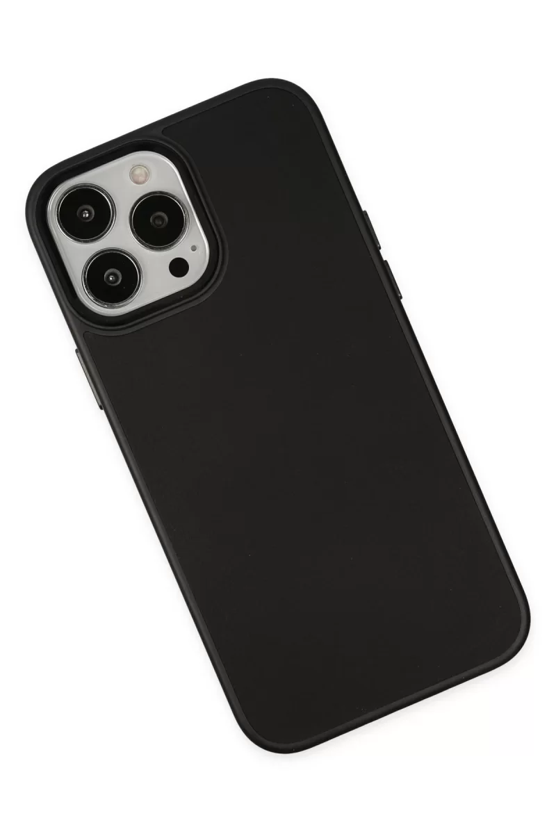 Newface iPhone 13 Pro Kılıf Asya Deri Silikon - Siyah