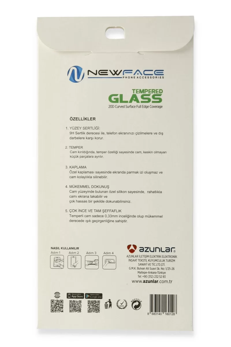 Newface Xiaomi Redmi Note 8 20D Premium Cam Ekran Koruyucu