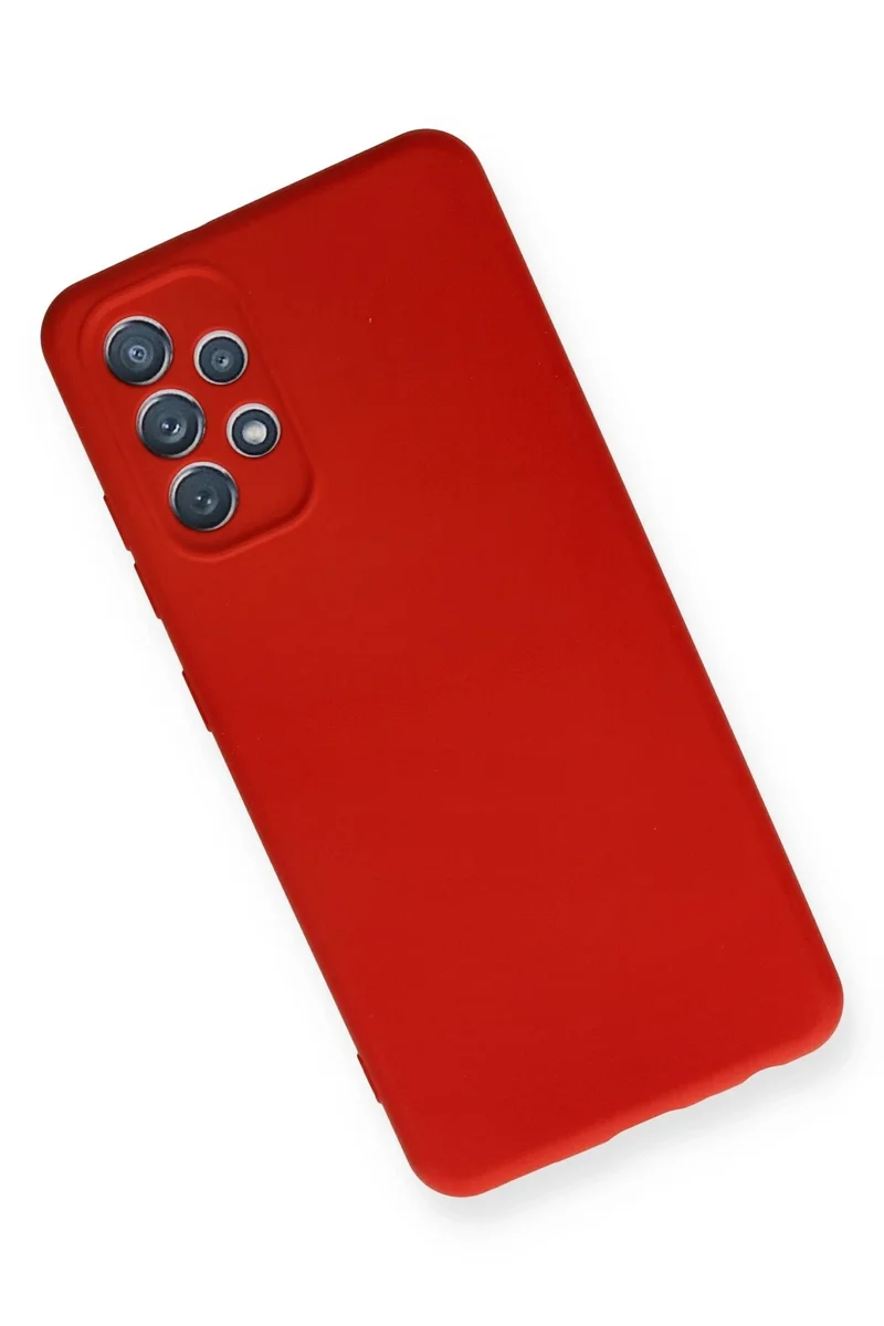 Newface Samsung Galaxy A32 Kılıf Nano içi Kadife Silikon - Kırmızı