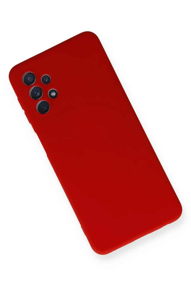 Newface Samsung Galaxy A52 Kılıf Nano içi Kadife Silikon - Kırmızı