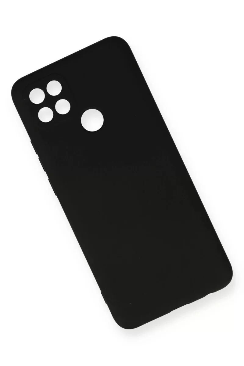 Newface Oppo A15 Kılıf Nano içi Kadife Silikon - Siyah