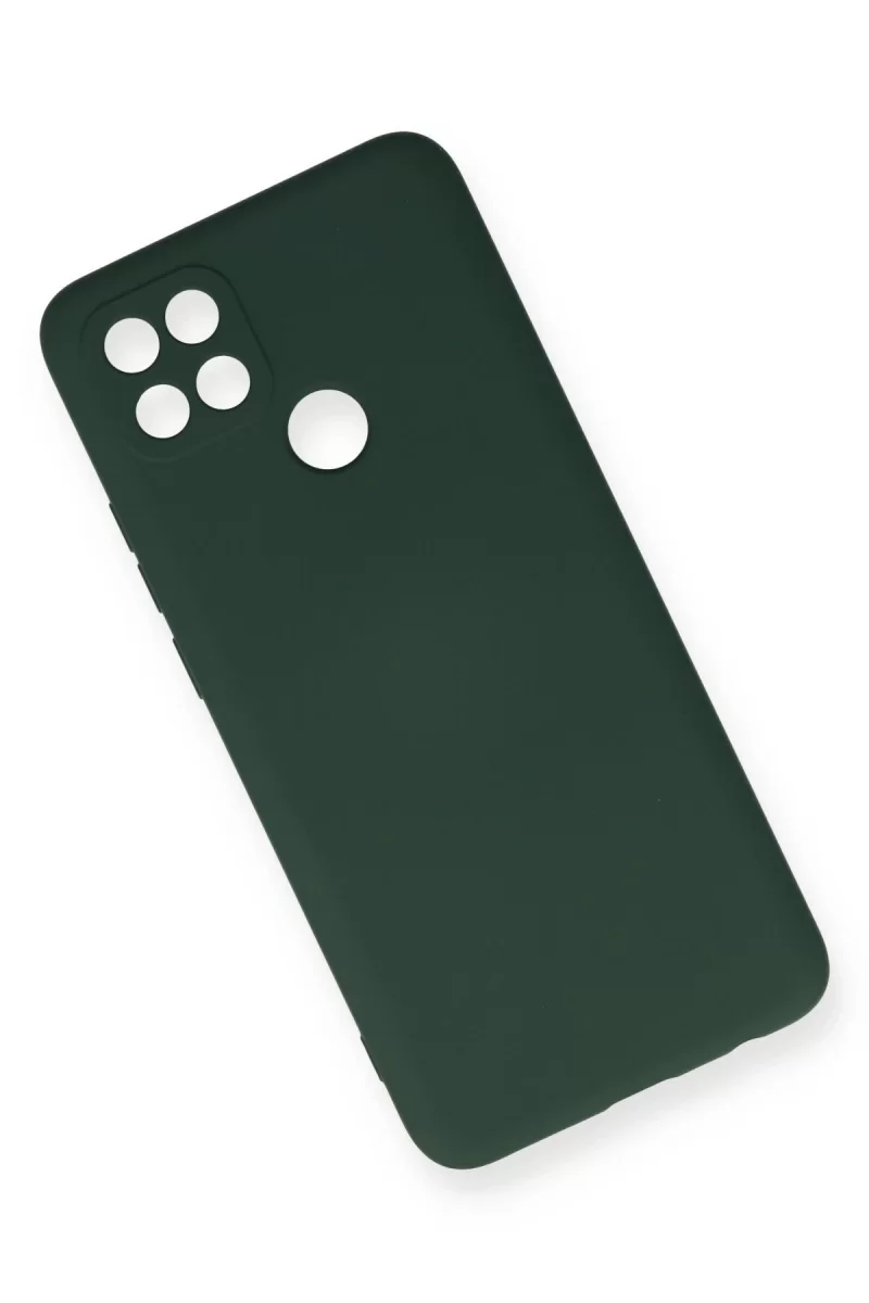 Newface Oppo A15 Kılıf Nano içi Kadife Silikon - Koyu Yeşil