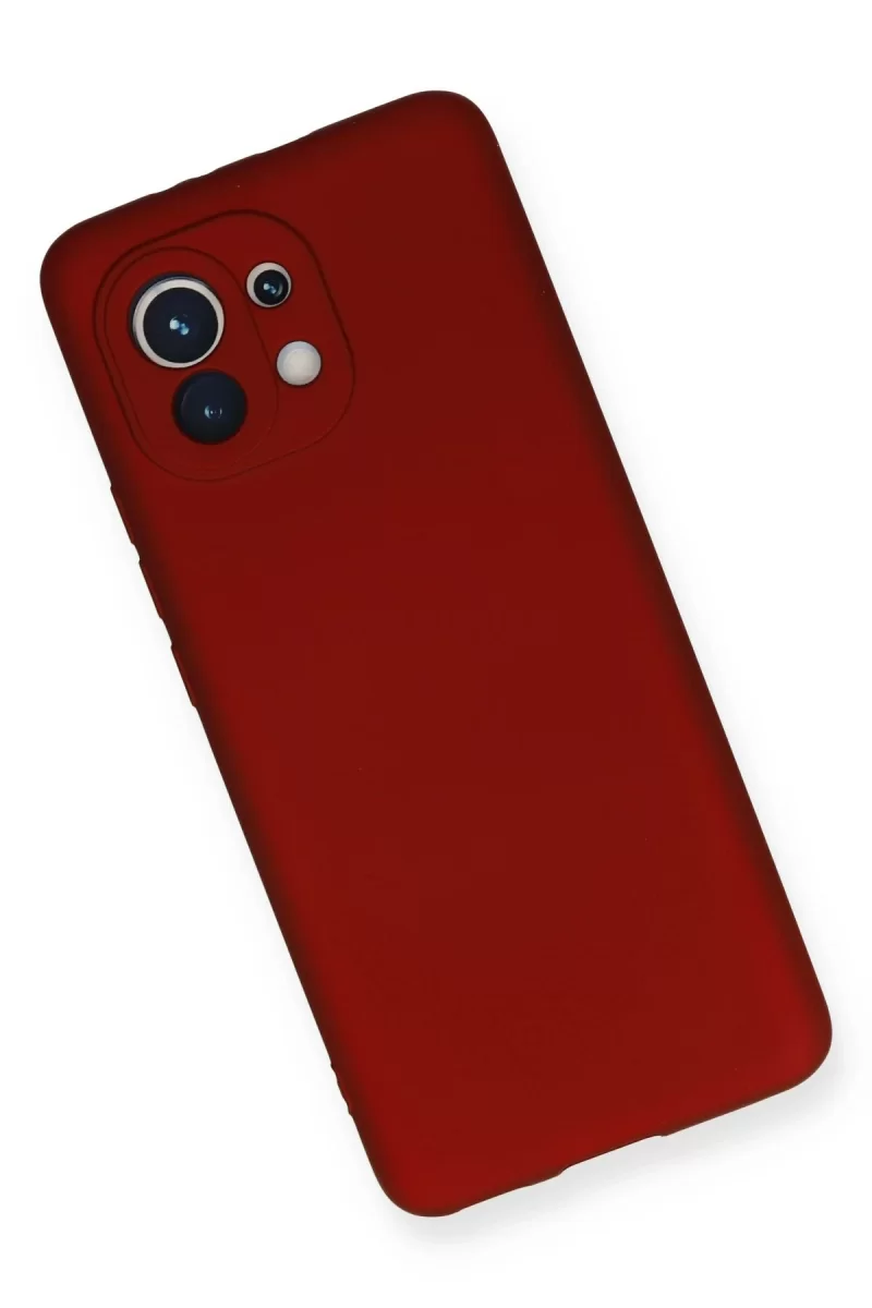 Newface Xiaomi Mi 11 Kılıf First Silikon - Bordo