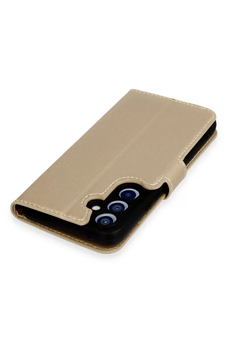 Newface Samsung Galaxy A34 5G Kılıf Trend S Plus Kapaklı Kılıf - Gold