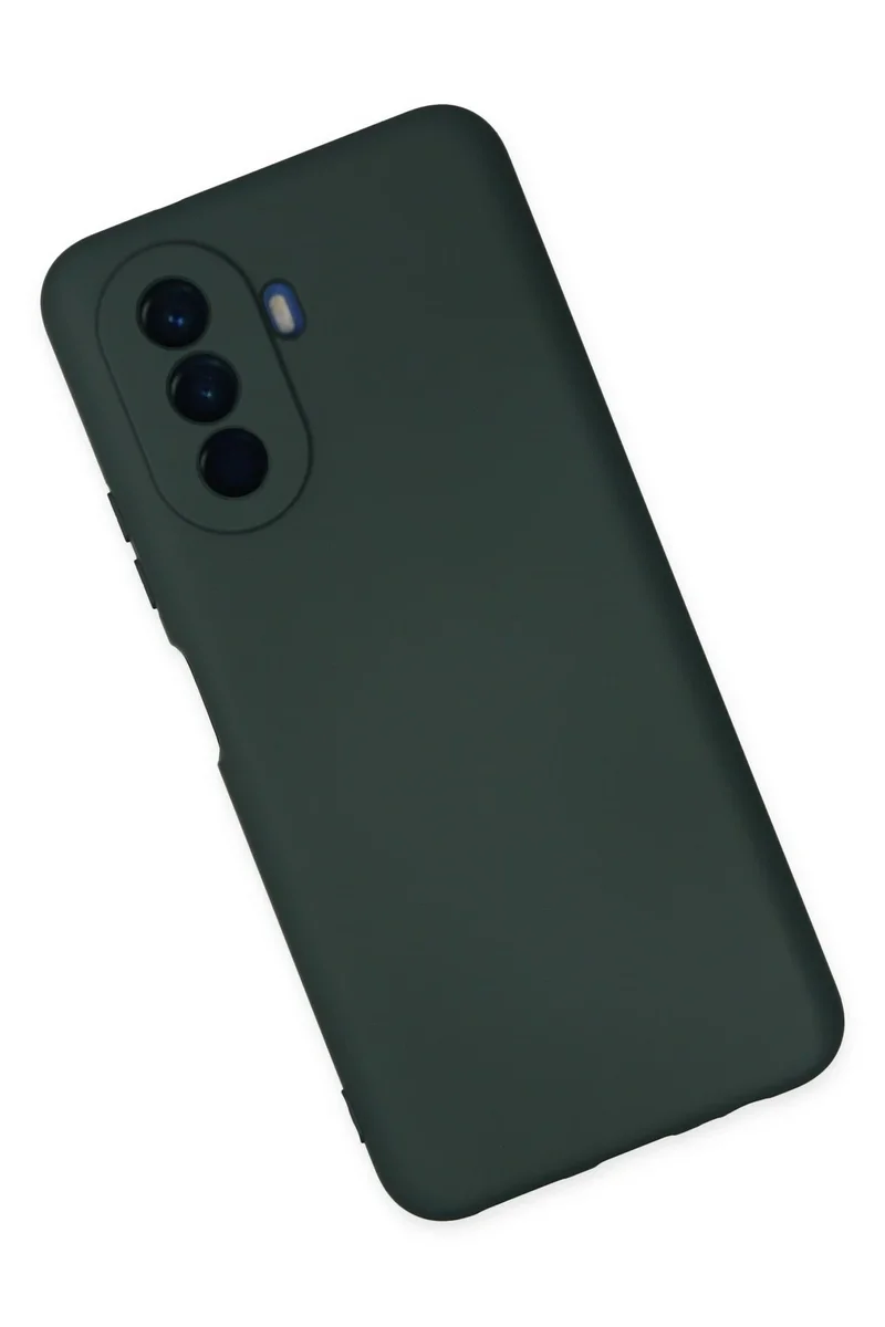Newface Huawei Nova Y70 Kılıf Nano içi Kadife Silikon - Koyu Yeşil
