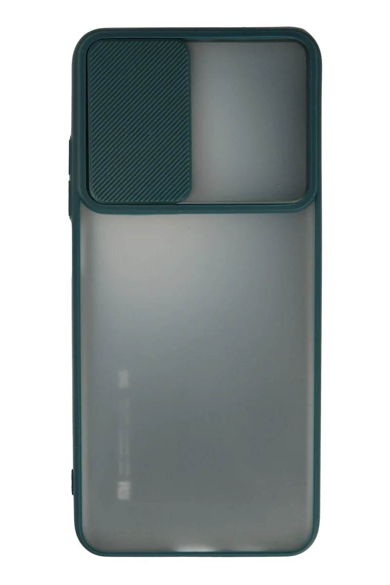 Newface Xiaomi Mi 10T Kılıf Palm Buzlu Kamera Sürgülü Silikon - Yeşil