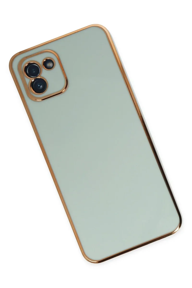 Newface Samsung Galaxy A03 Kılıf Volet Silikon - Açık Yeşil