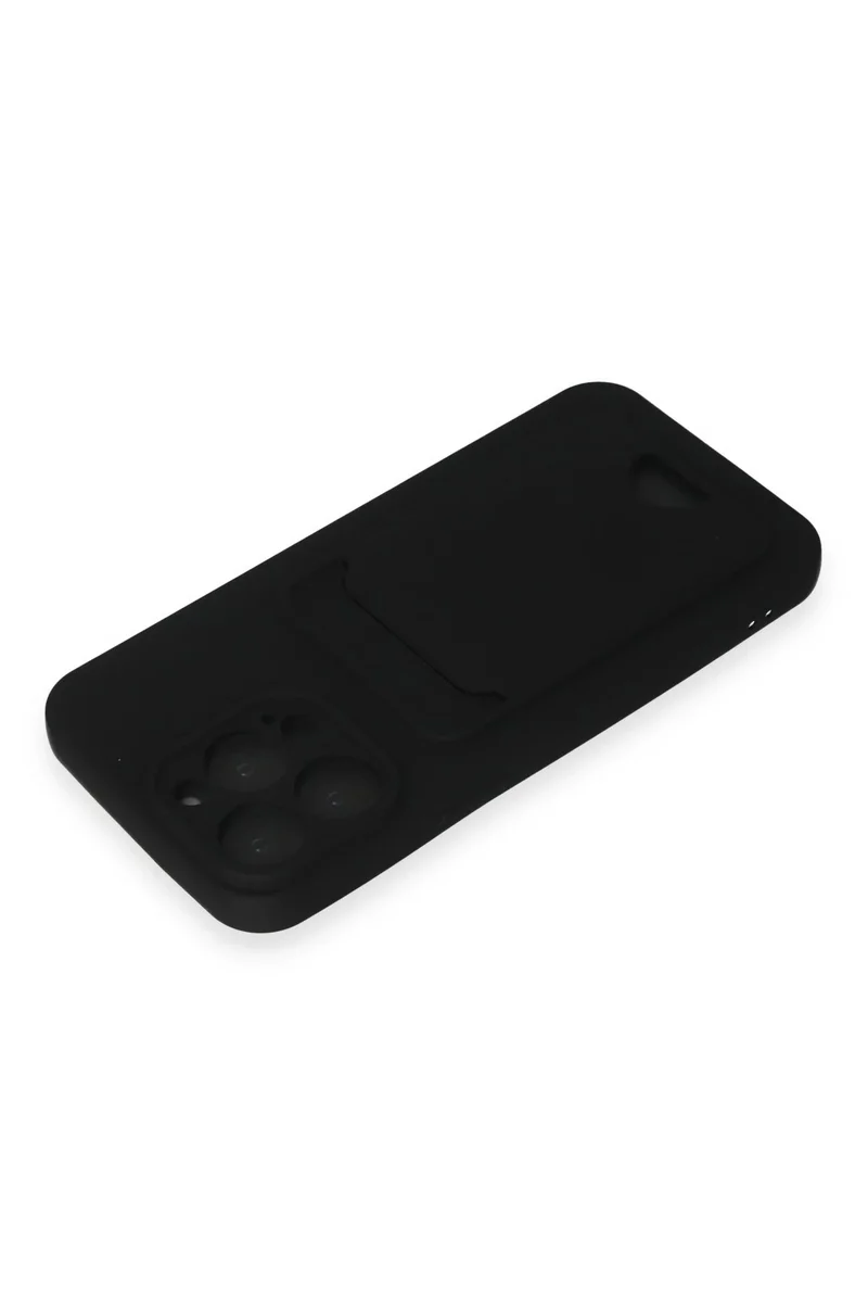 Newface iPhone 14 Pro Max Kılıf Kelvin Kartvizitli Silikon - Siyah