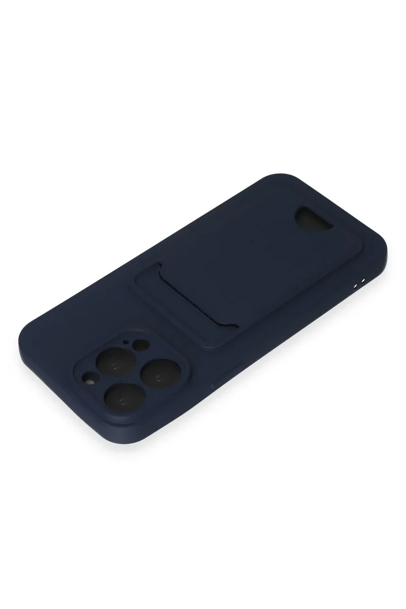 Newface iPhone 14 Pro Max Kılıf Kelvin Kartvizitli Silikon - Lacivert