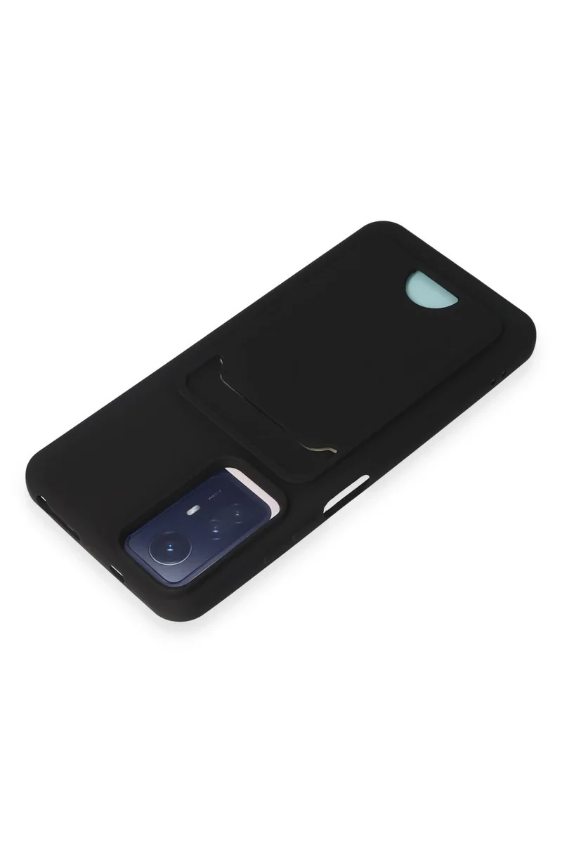 Newface Xiaomi Redmi Note 12S Kılıf Kelvin Kartvizitli Silikon - Siyah