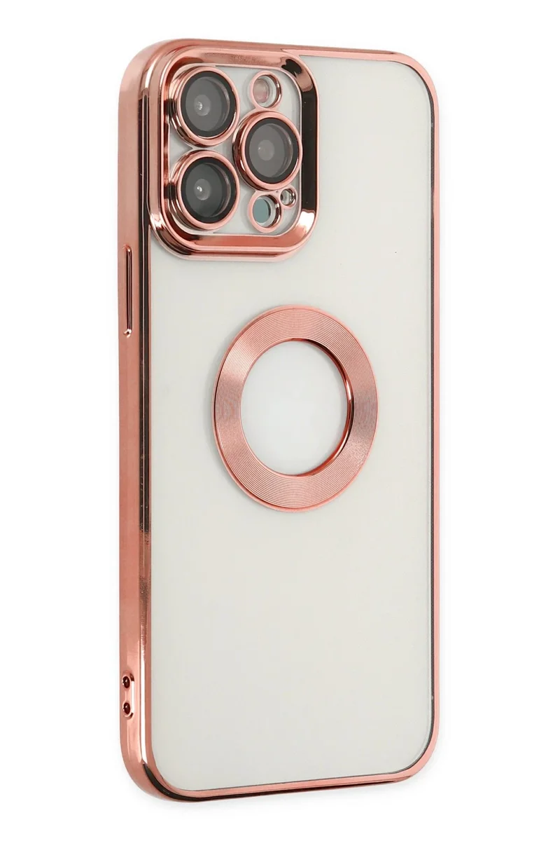 Newface iPhone 13 Pro Max Kılıf Slot Silikon - Rose Gold