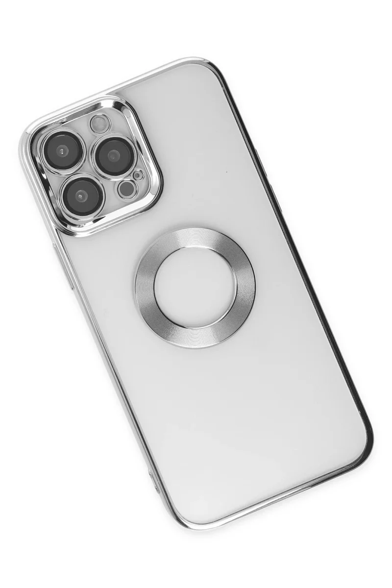 Newface iPhone 14 Pro Kılıf Slot Silikon - Gümüş