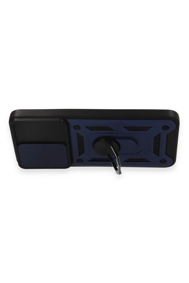 Newface Xiaomi Redmi Note 12S Kılıf Pars Lens Yüzüklü Silikon - Lacivert