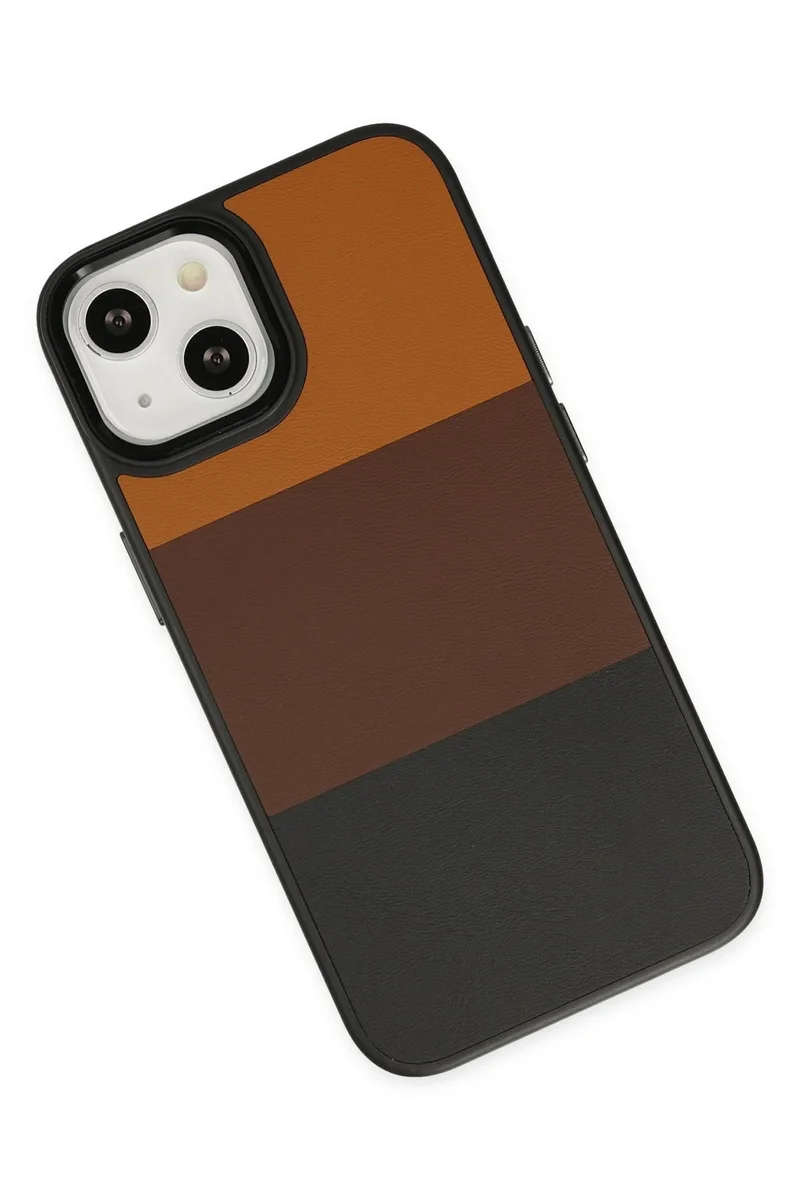 Newface iPhone 14 Plus Kılıf King Kapak - Taba-Siyah