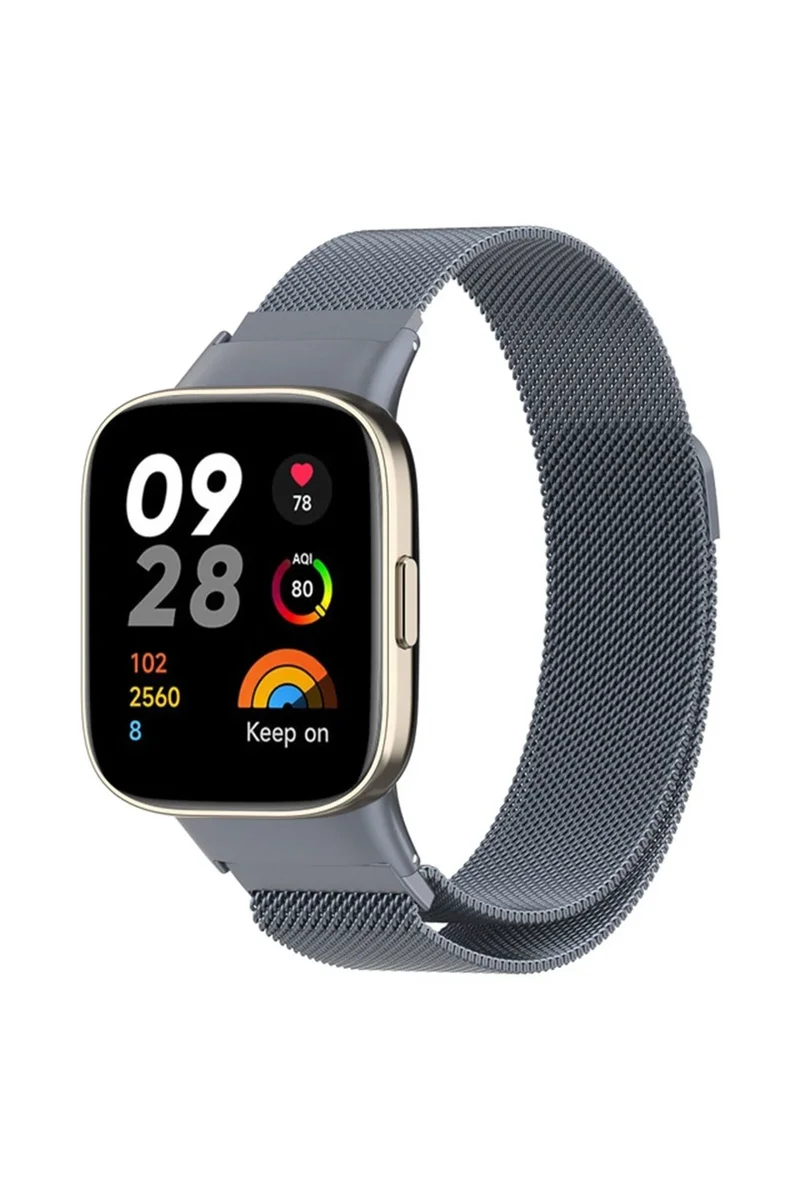 Newface Xiaomi Redmi Watch 3 Metal Mıknatıslı Kordon - Gri