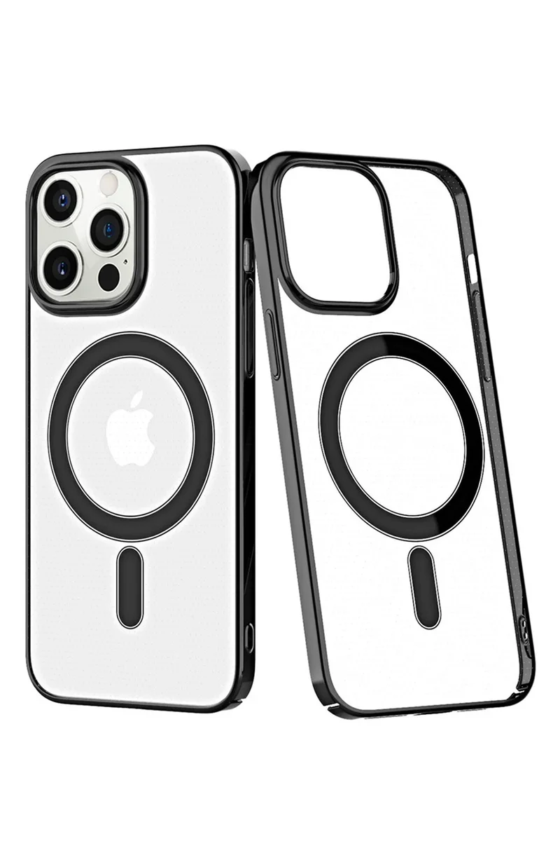 Newface iPhone 12 Pro Max Kılıf Element Magneticsafe Sert Kapak - Siyah