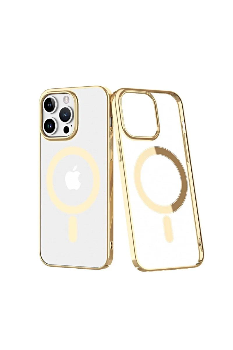 Newface iPhone 14 Pro Kılıf Element Magneticsafe Sert Kapak - Gold