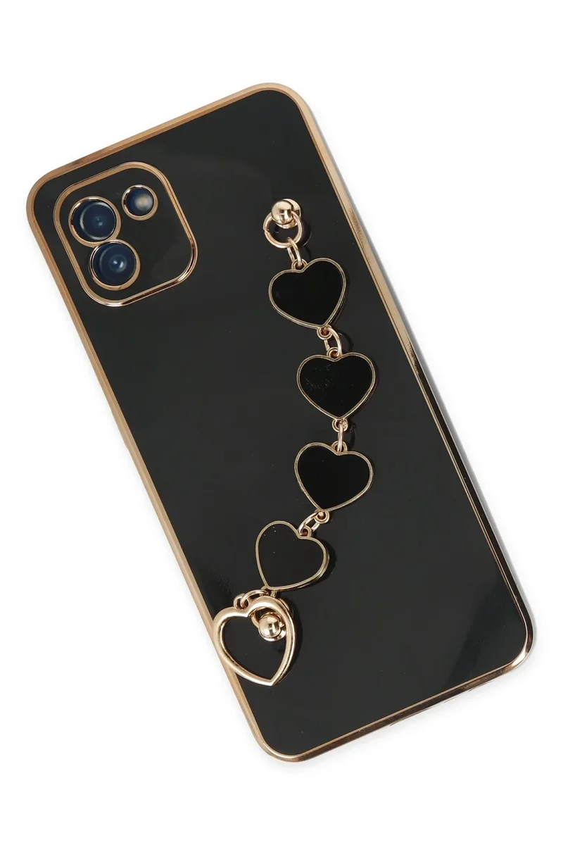 Newface Samsung Galaxy A03 Kılıf Esila Silikon - Siyah