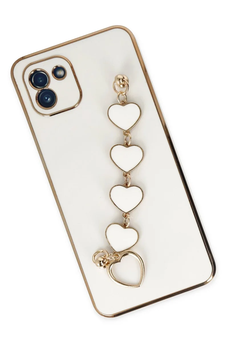 Newface Samsung Galaxy A03 Kılıf Esila Silikon - Beyaz