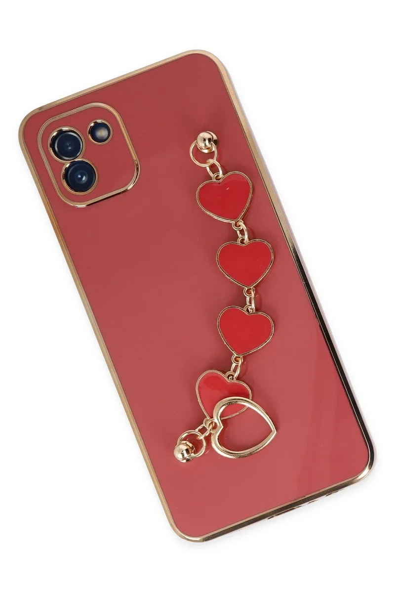 Newface Samsung Galaxy A03 Kılıf Esila Silikon - Kırmızı