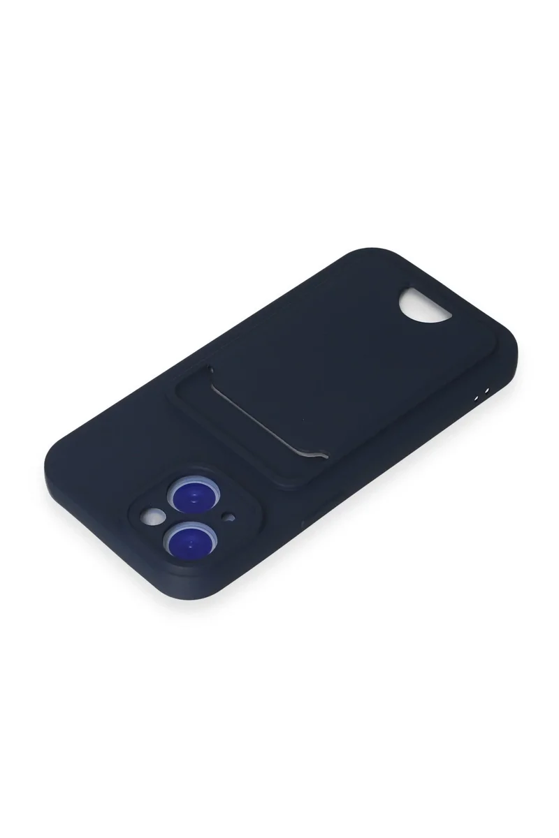 Newface iPhone 15 Kılıf Kelvin Kartvizitli Silikon - Lacivert