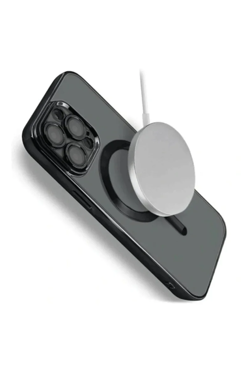 Newface iPhone 15 Pro Max Kılıf Kross Magneticsafe Kapak - Gümüş