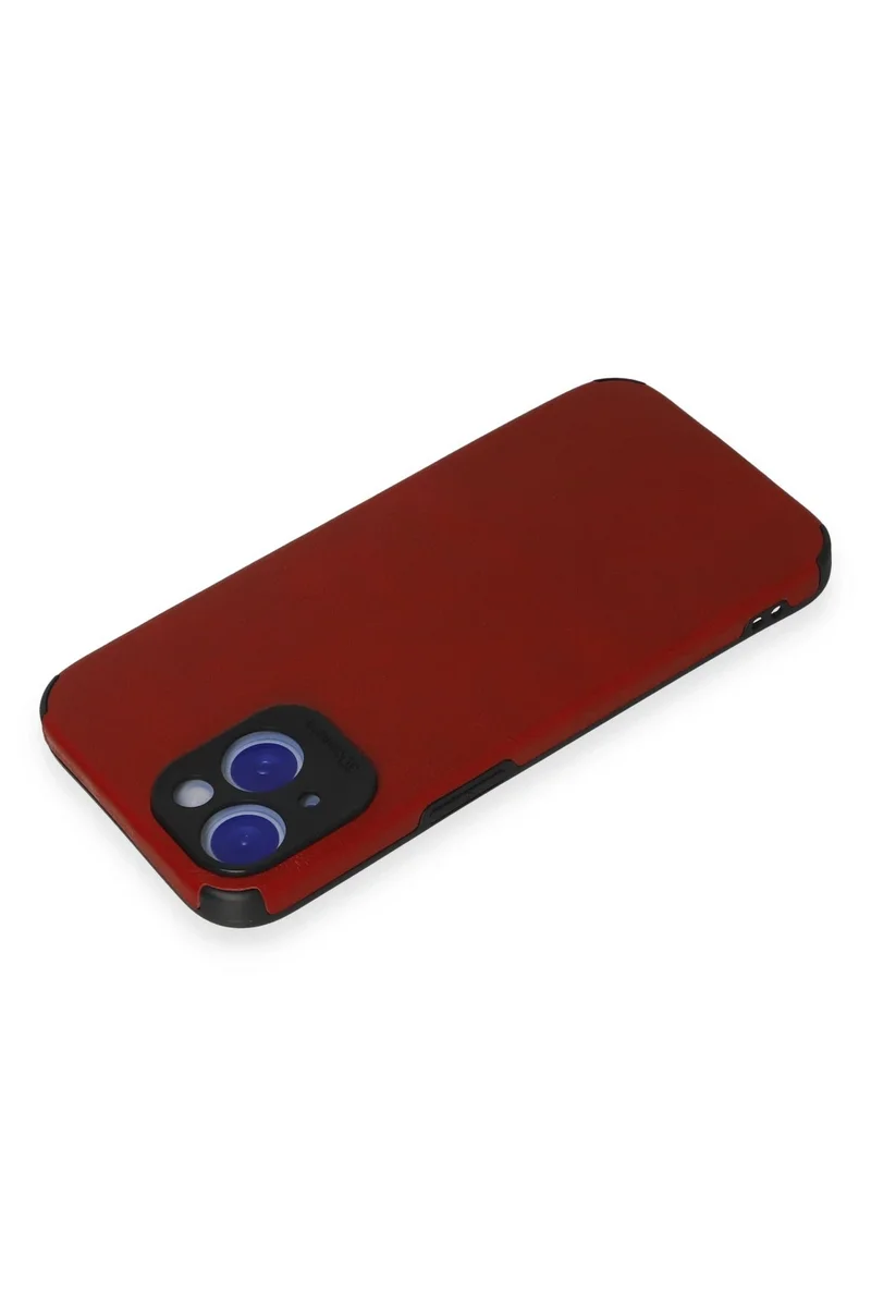 Newface iPhone 15 Kılıf Loop Deri Silikon - Kırmızı